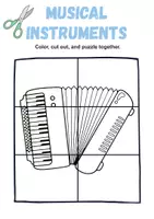 Vorschau - Arbeitsblätter - Cutting & Jigsaw Puzzles - Musikinstrumente / musical instruments - (Englisch) - Seite 2