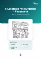 Vorschau - Arbeitsblätter - Feuerwehr – 5 Lesetexte mit Aufgaben | Klasse 3-4 - Deckblatt