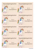 Vorschau - Mal- und Bastelvorlagen - Einhornklasse - Gutscheine (Klassentier) - Seite 3