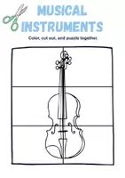 Vorschau - Mal- und Bastelvorlagen - Cut & Glue: Musikinstrumente / musical instruments - Englisch - Seite 3