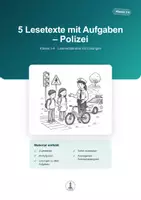 Vorschau - Arbeitsblätter - Polizei – 5 Lesetexte mit Aufgaben | Klasse 3-4 - Deckblatt