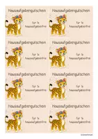 Vorschau - Mal- und Bastelvorlagen - Leopardenklasse - Gutscheine (Klassentier) - Seite 3