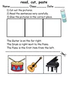 Vorschau - Mal- und Bastelvorlagen - Materialpaket - Lesen / Reading - Musikinstrumente / musical instruments - Englisch - Seite 2