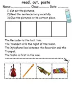 Vorschau - Mal- und Bastelvorlagen - Materialpaket - Lesen / Reading - Musikinstrumente / musical instruments - Englisch - Seite 3