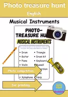 Vorschau - Arbeitsblätter - GRATIS - Photo treasure hunt Musikinstrumente / musical instruments - Englisch (Foto-Schatzsuche) - Deckblatt