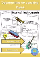 Vorschau - Spiele - Conversation Cards: Musikinstrumente / musical instruments - Englisch (Redespiel/Sprechanlässe) - Deckblatt