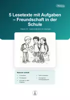 Vorschau - Arbeitsblätter - Freundschaft in der Schule | 5 Lesetexte mit Aufgaben & Lösungen – Leseverständnis Klasse 3–4 - Deckblatt