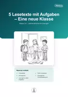 Vorschau - Arbeitsblätter - Eine neue Klasse – 5 Lesetexte mit Aufgaben | Klasse 3-4 - Deckblatt