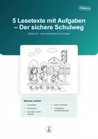 Vorschau - Arbeitsblätter - Der sichere Schulweg – 5 Lesetexte mit Aufgaben | Klasse 3-4 - Deckblatt