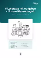 Vorschau - Arbeitsblätter - Unsere Klassenregeln | 5 Lesetexte mit Aufgaben & Lösungen – Leseverständnis Klasse 3–4 - Deckblatt