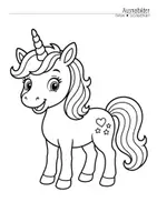 Vorschau - Mal- und Bastelvorlagen - Einhornklasse - Ausmalbilder (Klassentier) - Seite 2