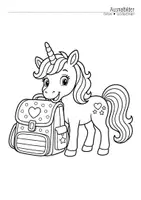 Vorschau - Mal- und Bastelvorlagen - Einhornklasse - Ausmalbilder (Klassentier) - Seite 3