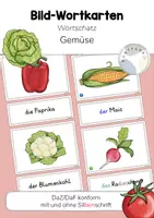 Vorschau - Spiele - Materialpaket / Bundle: Wortschatz-Training Gemüse - Wortschatzerwerb: Bild-Wortkarten, Ich habe, wer hat?, Lesespiel, Wortschatzspiel (DaZ/DaF) - Seite 1