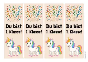 Vorschau - Mal- und Bastelvorlagen - Einhornklasse - Lesezeichen (Klassentier) - Seite 2