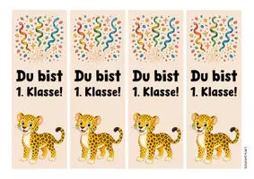 Vorschau - Mal- und Bastelvorlagen - Leopardenklasse - Lesezeichen (Klassentier) - Seite 2