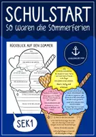 Vorschau - Arbeitsblätter - Rückblick auf die Sommerferien - Eis Steckbrief Sek1 - Deckblatt