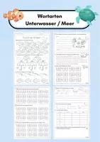 Vorschau - Arbeitsblätter - Wortarten Meer Unterwasser 3.Klasse/4.Klasse - Deckblatt