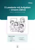 Vorschau - Arbeitsblätter - Unsere Zähne – 5 Lesetexte mit Aufgaben | Leseverstehen Klasse 3–4 - Deckblatt