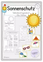 Vorschau - Arbeitsblätter - Sonnenschutz: Sonne, Sommer, Sonnencreme (Klasse 1/2) - Deckblatt