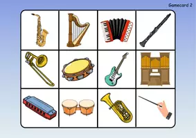 Vorschau - Spiele - Englisch Bingo - Musikinstrumente / musical instruments - Seite 2