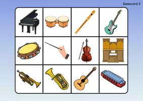 Vorschau - Spiele - Englisch Bingo - Musikinstrumente / musical instruments - Seite 3