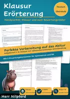 Vorschau - Klassenarbeiten - Klausur Erörterung Oberstufe: Einen Kommentar analysieren und Stellung nehmen (Aufgabenart II B) mit 2 EWHs - Deckblatt