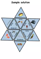 Vorschau - Mal- und Bastelvorlagen - Legestern • Musikinstrumente / musical instruments • Englisch - Seite 2