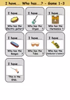 Vorschau - Mal- und Bastelvorlagen - I have... Who has...? (Musikinstrumente / musical instruments ) Ich habe... wer hat...? - Englisch - Seite 3