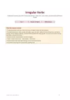 Vorschau - Arbeitsblätter - Irregular Verbs – Complete English Worksheet Pack with answer key, year 7, 8 verified tasks formats - Deckblatt