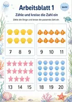 Vorschau - Arbeitsblätter - Mengen erfassen bis 20 | Mathematik Klasse 1 | 5 Arbeitsblätter als PDF - Seite 1
