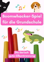 Vorschau - Stundenentwürfe - Boomwhacker-Spiel: Die tierisch gute Silbentrennung - Deckblatt