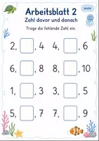 Vorschau - Arbeitsblätter - Fehlende Zahlen bis 10 | Mathematik Klasse 1 | 7 Arbeitsblätter als PDF - Seite 2