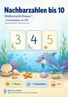 Vorschau - Arbeitsblätter - Nachbarzahlen bis 10 | Mathematik Klasse 1 | 7 Arbeitsblätter als PDF - Deckblatt