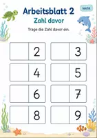 Vorschau - Arbeitsblätter - Nachbarzahlen bis 10 | Mathematik Klasse 1 | 7 Arbeitsblätter als PDF - Seite 2