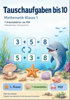 Vorschau - Arbeitsblätter - Tauschaufgaben bis 10 | Mathematik Klasse 1 | 7 Arbeitsblätter als PDF - Deckblatt