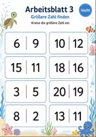 Vorschau - Arbeitsblätter - Größer kleiner gleich bis 20 Klasse 1 | Mathematik | 5 Arbeitsblätter als PDF - Seite 3