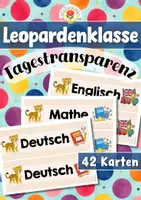 Vorschau - Präsentationen/Tafelbilder - Leopardenklasse - Tagestransparenz (Klassentier) - Deckblatt