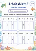 Vorschau - Arbeitsblätter - Aufgaben nach Ergebnis ordnen bis 20 | Mathematik Klasse 1 | 5 Arbeitsblätter als PDF - Seite 3