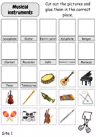 Vorschau - Arbeitsblätter - Assign images / Bilder zuordnen: Musikinstrumente / musical instruments - Englisch - Seite 2