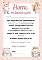 Vorschau - Anderer Materialtyp - Einschulung - Begrüßung zum Schulanfang - Erster Schultag - Geschenk zum Schulanfang von der Lehrerin - Schulanfang, Grundschule, 1. Klasse - Seite 1