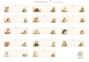 Vorschau - Mal- und Bastelvorlagen - Tierwelt- großes editierbares Klassenzimmer- Set - Seite 3