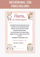 Vorschau - Anderer Materialtyp - Einschulung - Begrüßung zum Schulanfang - Erster Schultag - Geschenk zum Schulanfang von der Lehrerin - Schulanfang, Grundschule, 1. Klasse - Deckblatt