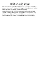 Vorschau - Arbeitsblätter - Brief an mich selbst - Deckblatt