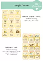 Vorschau - Spiele - Lesespiel Sommer - Deckblatt