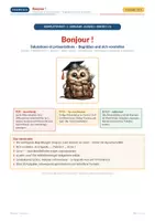 Vorschau - Arbeitsblätter - Bonjour ! Begrüßen & vorstellen, 1. Lj. - Deckblatt
