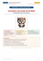 Vorschau - Arbeitsblätter - Jours, mois & la date: Datum, 1. Lj. - Deckblatt