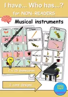 Vorschau - Spiele - Ich habe wer hat? / I have who has? - Nichtleser (Musikinstrumente / musical instruments ) Englisch - Deckblatt