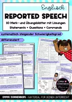 Vorschau - Arbeitsblätter - Reported Speech KOMPAKT / statements, questions, commands - Deckblatt