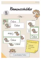 Vorschau - Bildkarten - Namensschilder: Otter-Klasse - Deckblatt
