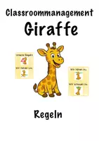 Vorschau - Anderer Materialtyp - Klassenregeln Giraffe - Giraffenklasse Classroommanagement - Deckblatt